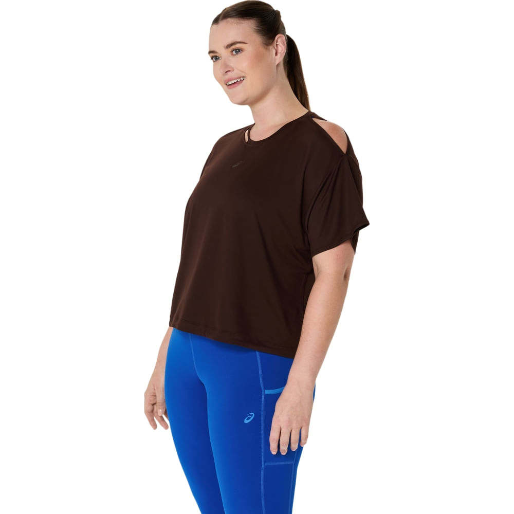 Camiseta ASICS Nagino Flex - Feminino - Marrom - tam: P — foto 9