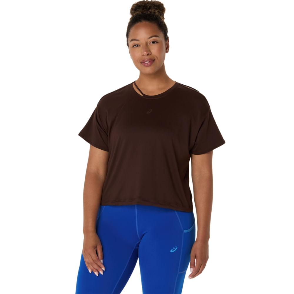 Camiseta ASICS Nagino Flex - Feminino - Marrom - tam: GG