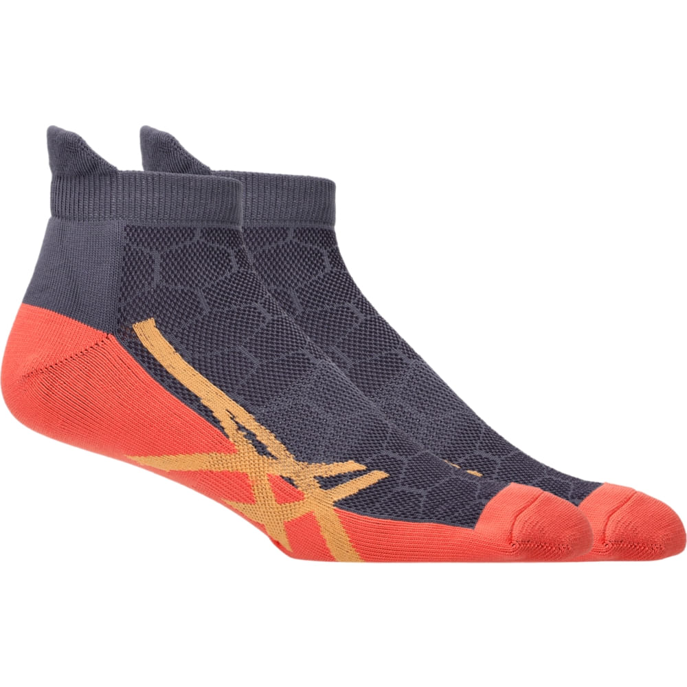 Meia ASICS Cushion Single Tab - Unissex - Roxo/Rosa - tam: M