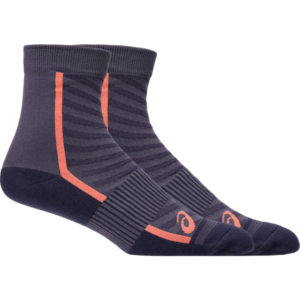 Meia ASICS Road Quarter - Unissex - Roxo/Azul