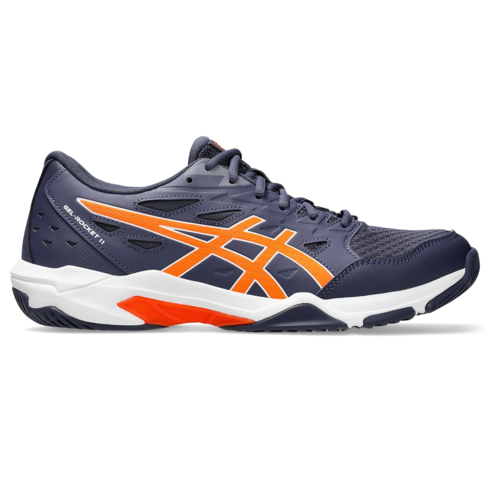 Tênis ASICS GEL-Rocket 11 - Masculino - Azul/Laranja