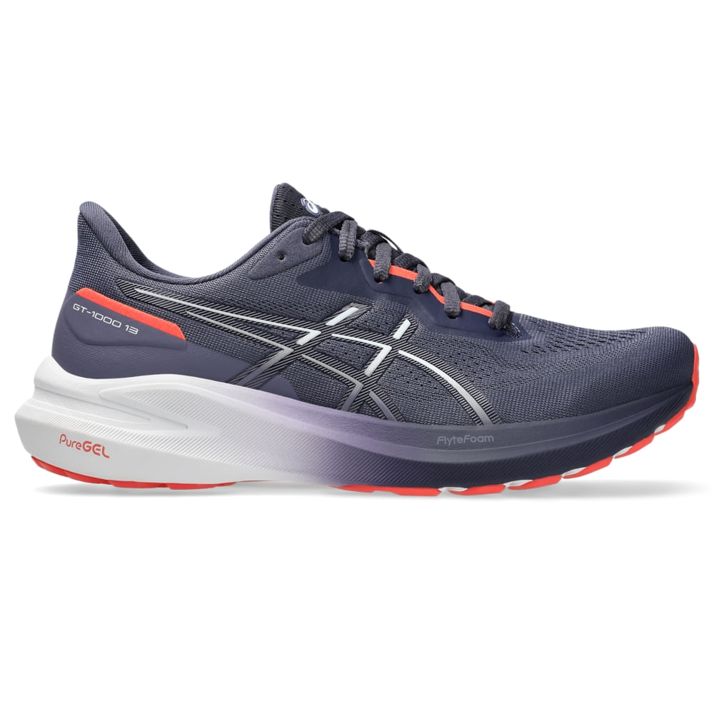 Tênis ASICS GT-1000 13 - Feminino - Azul/Branco - tam: 35 Menor preço em Tênis ASICS GT-1000 13 - Feminino - Azul/Branco - tam: 35