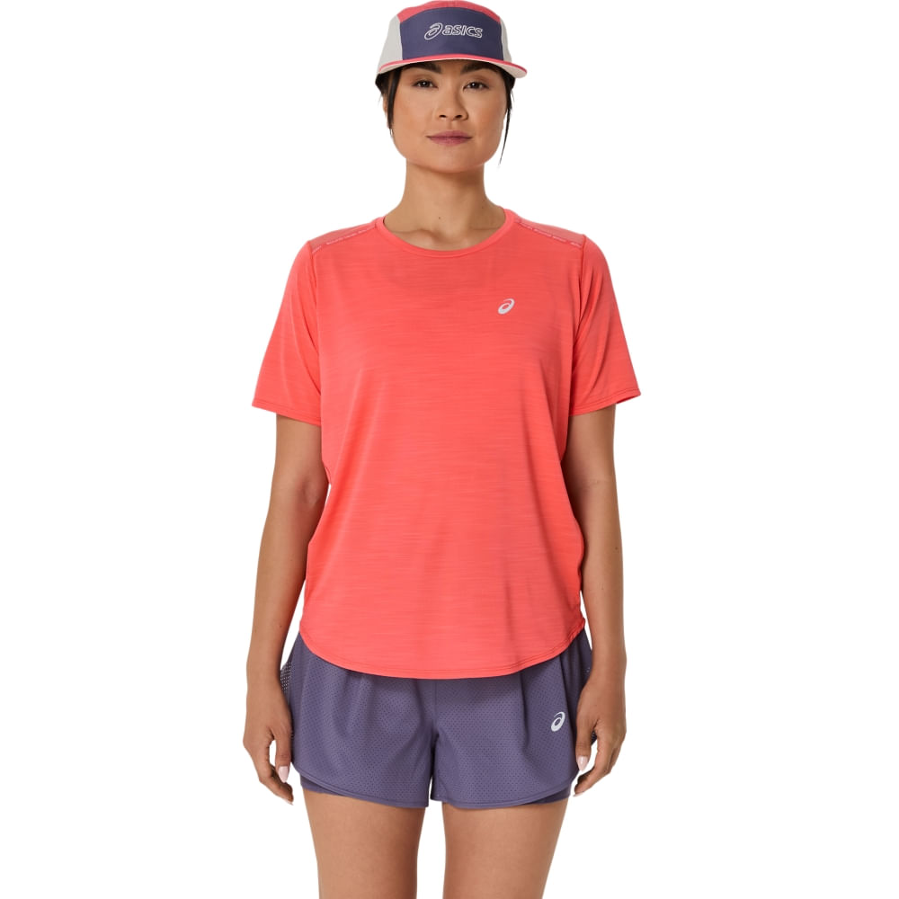 Camiseta ASICS Road - Feminino - Rosa - tam: PP