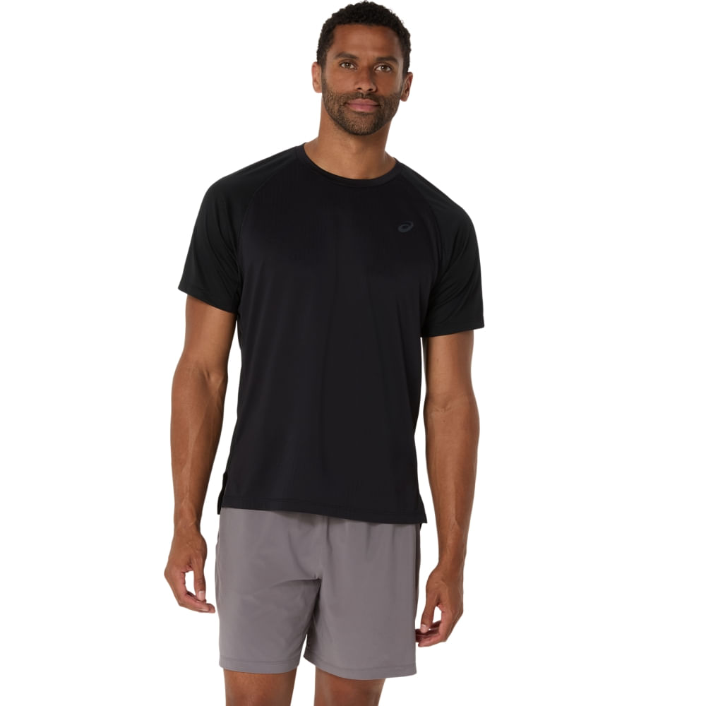 Camiseta ASICS Actibreeze Jacquard - Masculino - Preto - tam: P