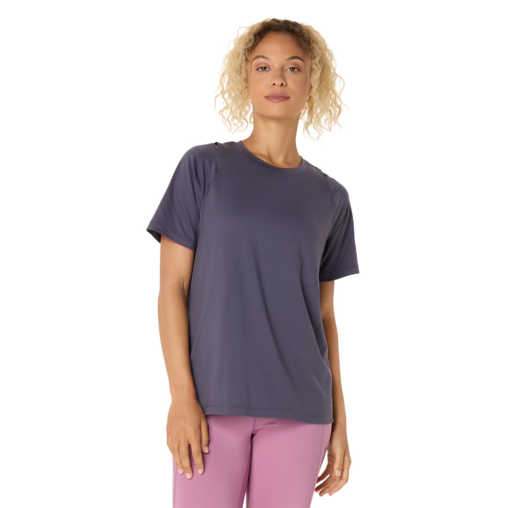 Camiseta ASICS Actibreeze Jacquard - Feminino - Azul - tam: M