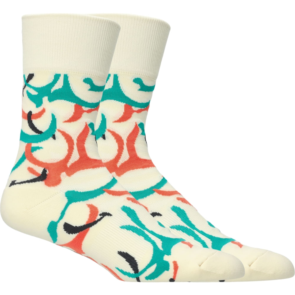 Meia ASICS Nimbus Crew – Unissex – Bege/Bege