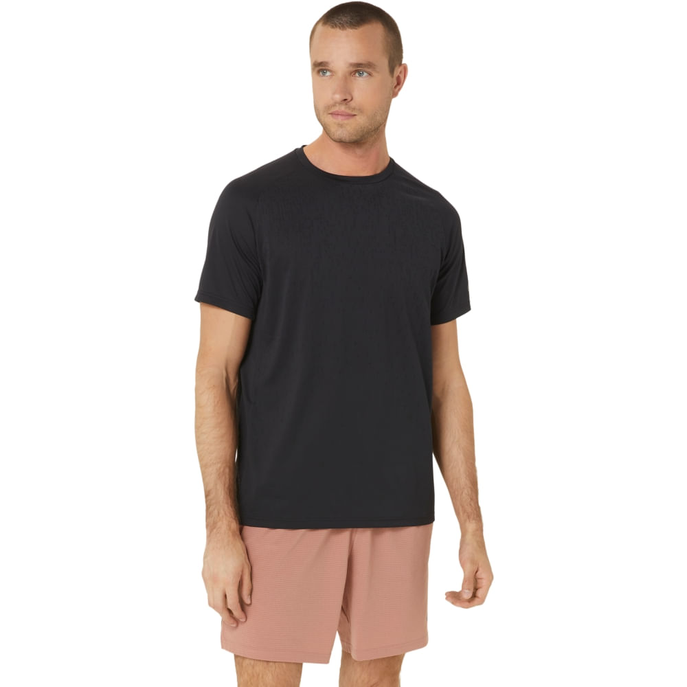 Camiseta ASICS Actibreeze Jacquard - Masculino - Preto - tam: G