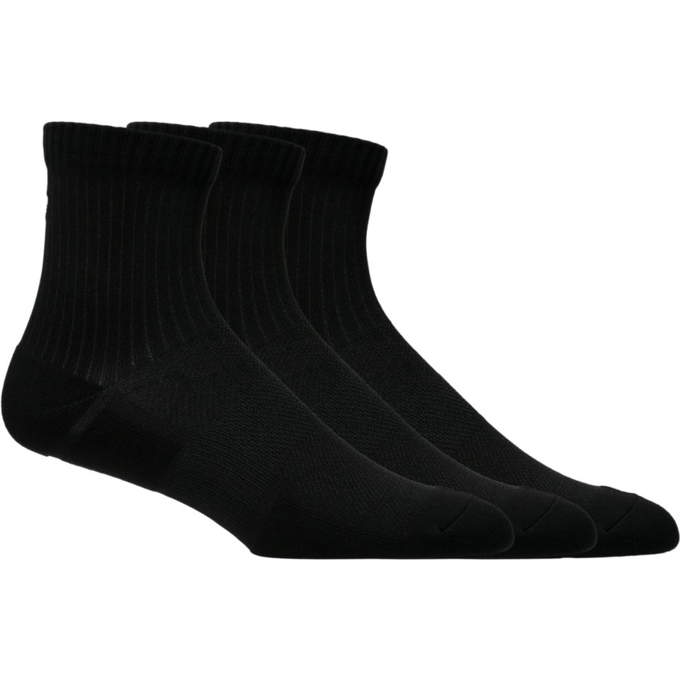 Meia Asics Practice Quarter 3 Pack  - Unissex - Preto