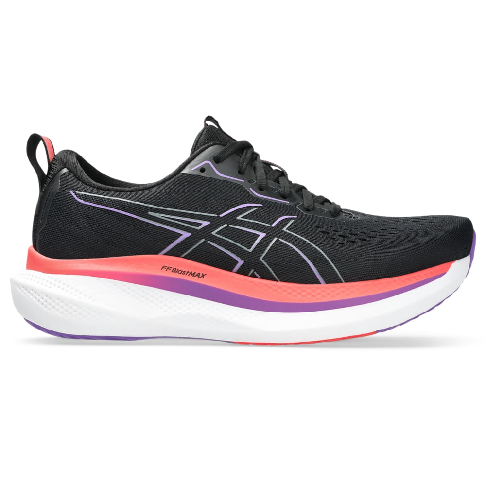Tênis ASICS Glideride Max - Masculino - Preto/Vermelho