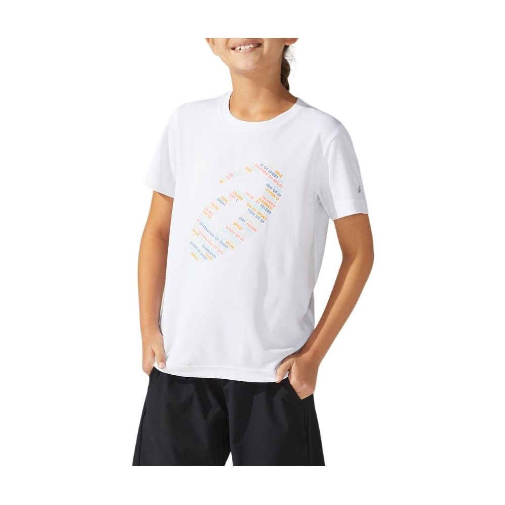 Camiseta ASICS Logo Print - Infantil - Branca