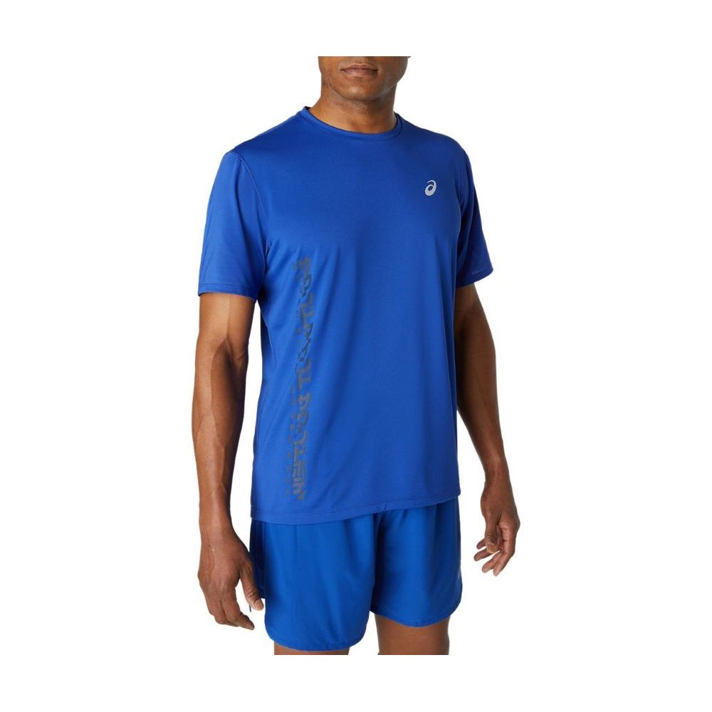 Camiseta ASICS Run - Masculina - Azul
