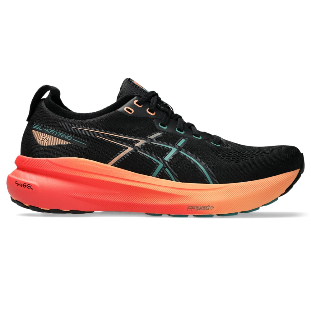 Tênis ASICS GEL-Kayano 31 - Masculino - Preto/Verde