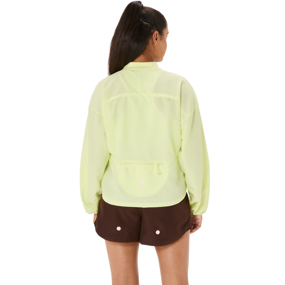 Jaqueta ASICS Nagino Run Adjustable - Feminino - Amarelo - tam: PP — foto 2