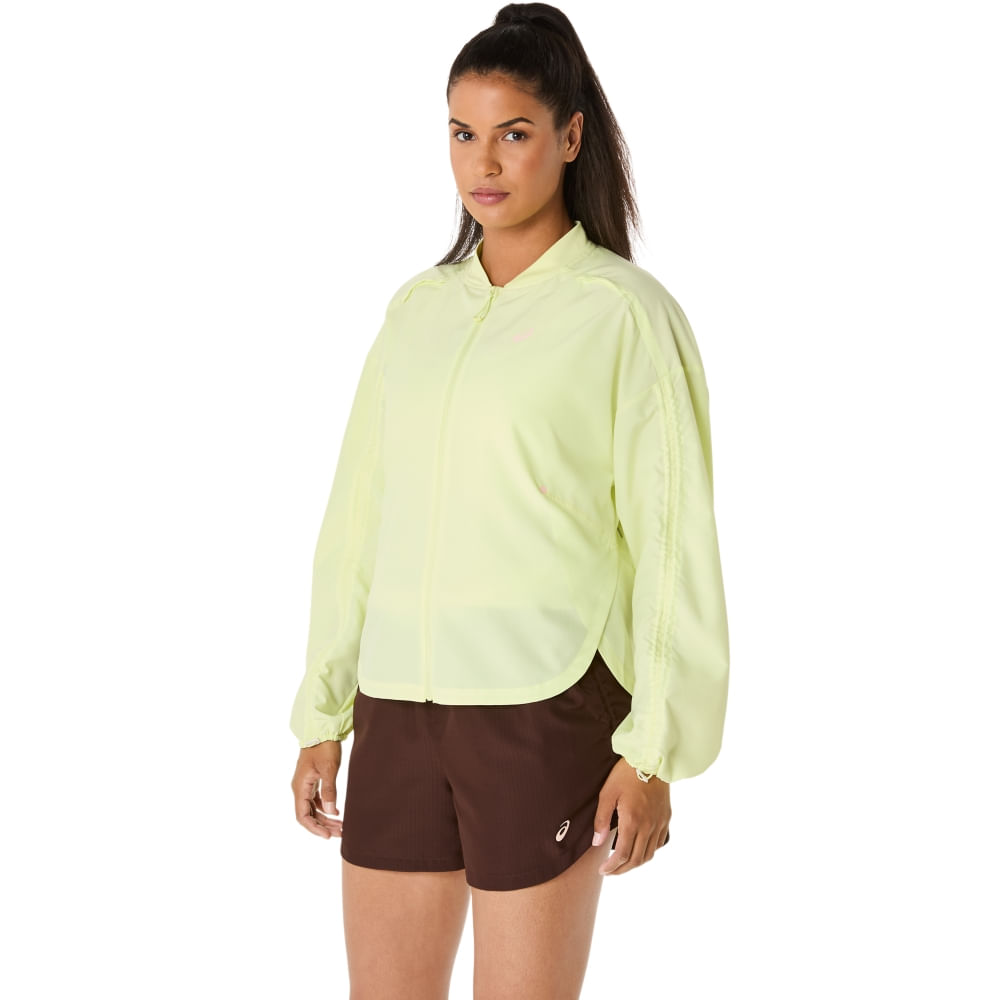 Jaqueta ASICS Nagino Run Adjustable - Feminino - Amarelo - tam: PP — foto 3