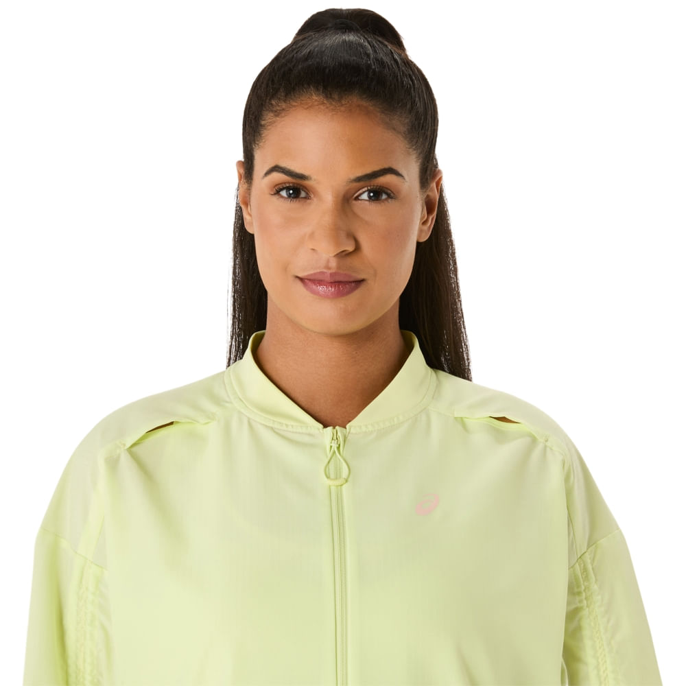 Jaqueta ASICS Nagino Run Adjustable - Feminino - Amarelo - tam: PP — foto 4