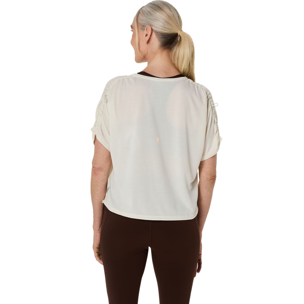 Camiseta ASICS Nagino Run Adjustable - Feminino - Bege - tam: P — foto 2