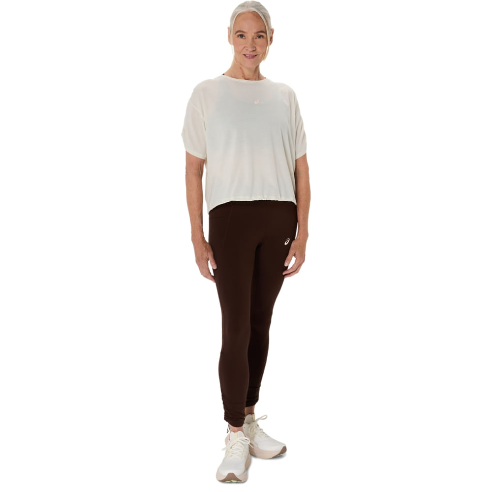 Camiseta ASICS Nagino Run Adjustable - Feminino - Bege - tam: P — foto 7