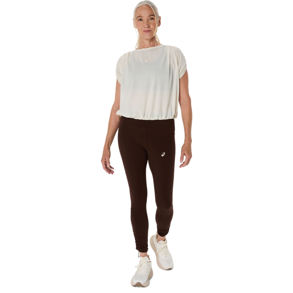 Camiseta ASICS Nagino Run Adjustable - Feminino - Bege - tam: P — foto 9