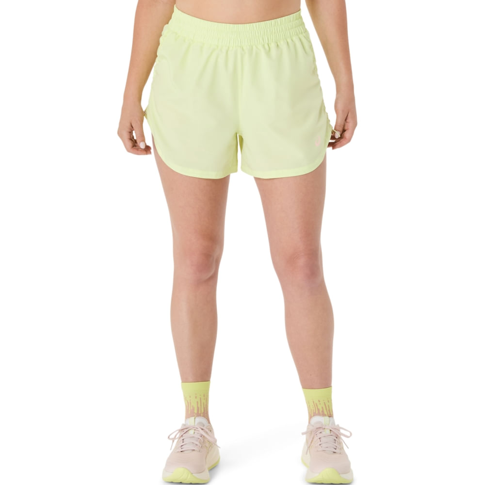 Shorts ASICS Nagino Run Adjustable 4In - Feminino - Amarelo - tam: GG