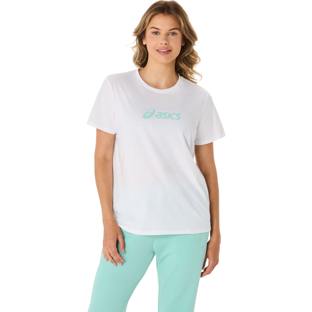 Camiseta ASICS Training Core Logo – Feminino – Branco
