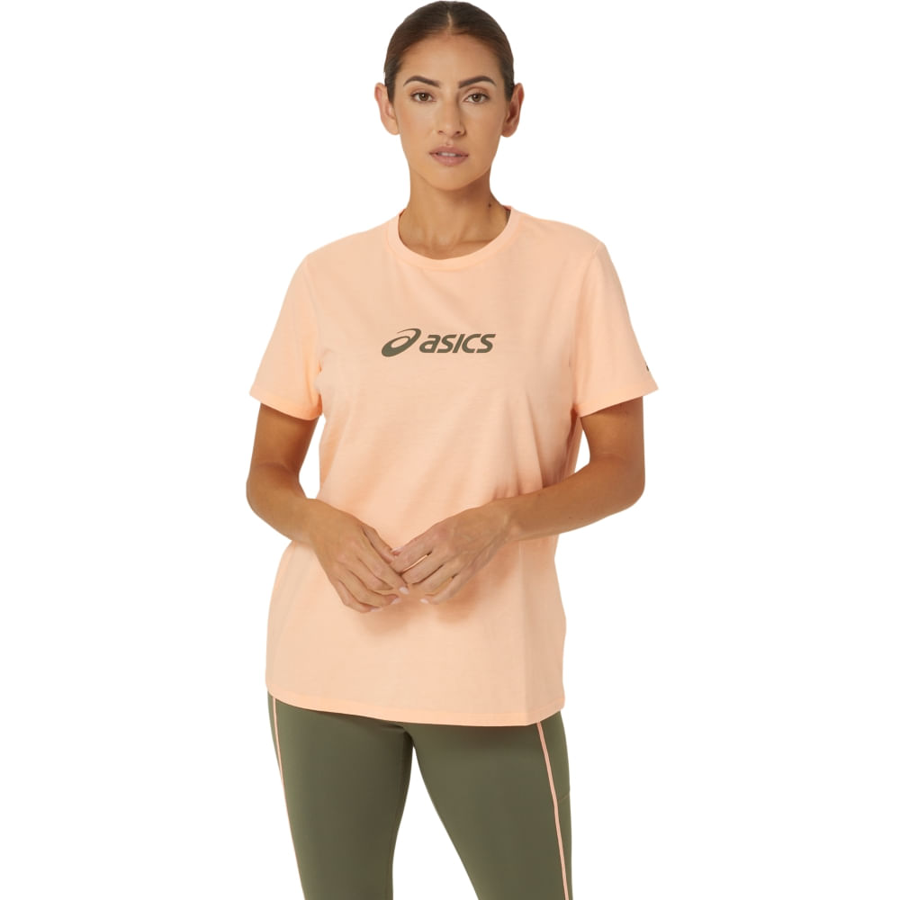 Camiseta ASICS Training Core Logo – Feminino – Laranja
