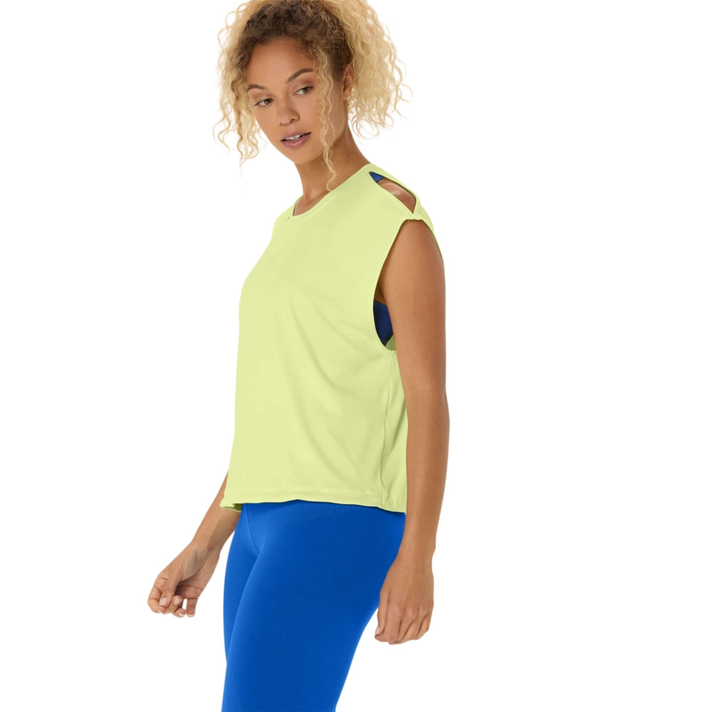 Regata ASICS Nagino Flex - Feminino - Amarelo - tam: G — foto 3