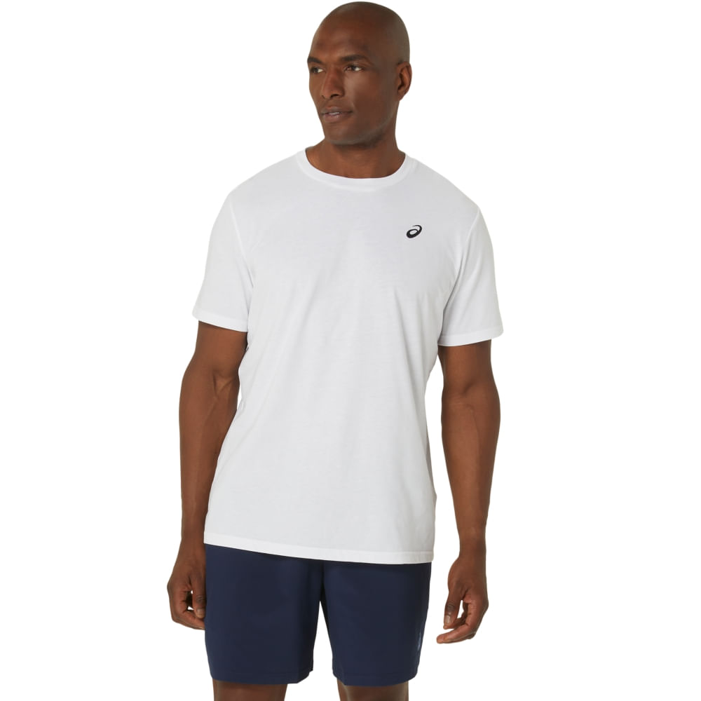 Camiseta ASICS Spiral Embroidery – Masculino – Branco