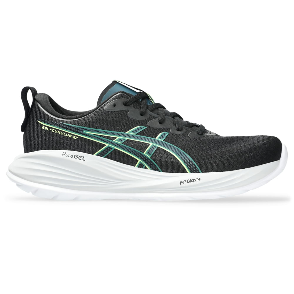 Tênis ASICS GEL-Cumulus 27 Masculino Preto/Amarelo ASICS Brasil