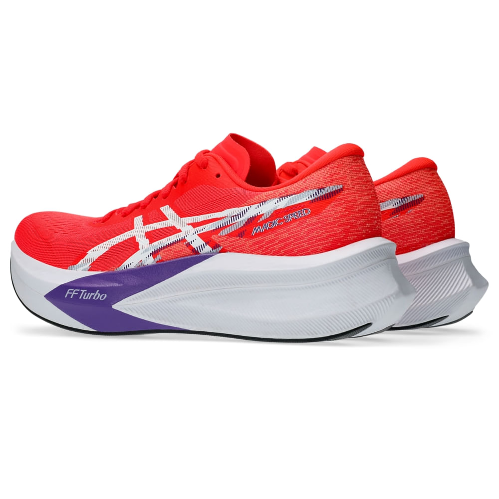 Tênis ASICS Magic Speed 4 - Feminino - Vermelho/Branco - tam: 34.5 — foto 4