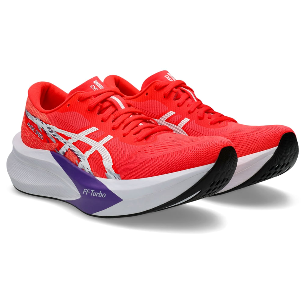 Tênis ASICS Magic Speed 4 - Feminino - Vermelho/Branco - tam: 37.5 — foto 5