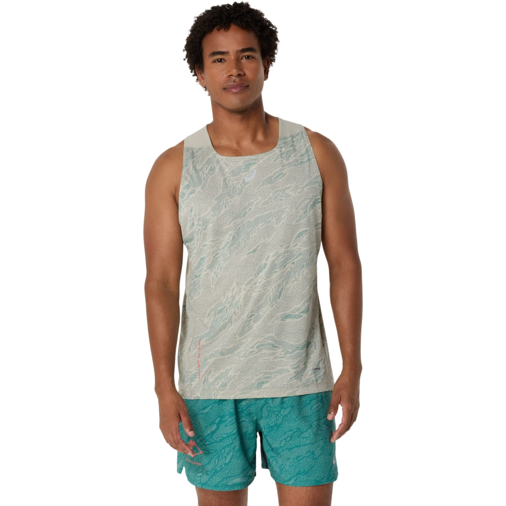 Regata ASICS Fujitrail – Masculino – Cinza/Verde