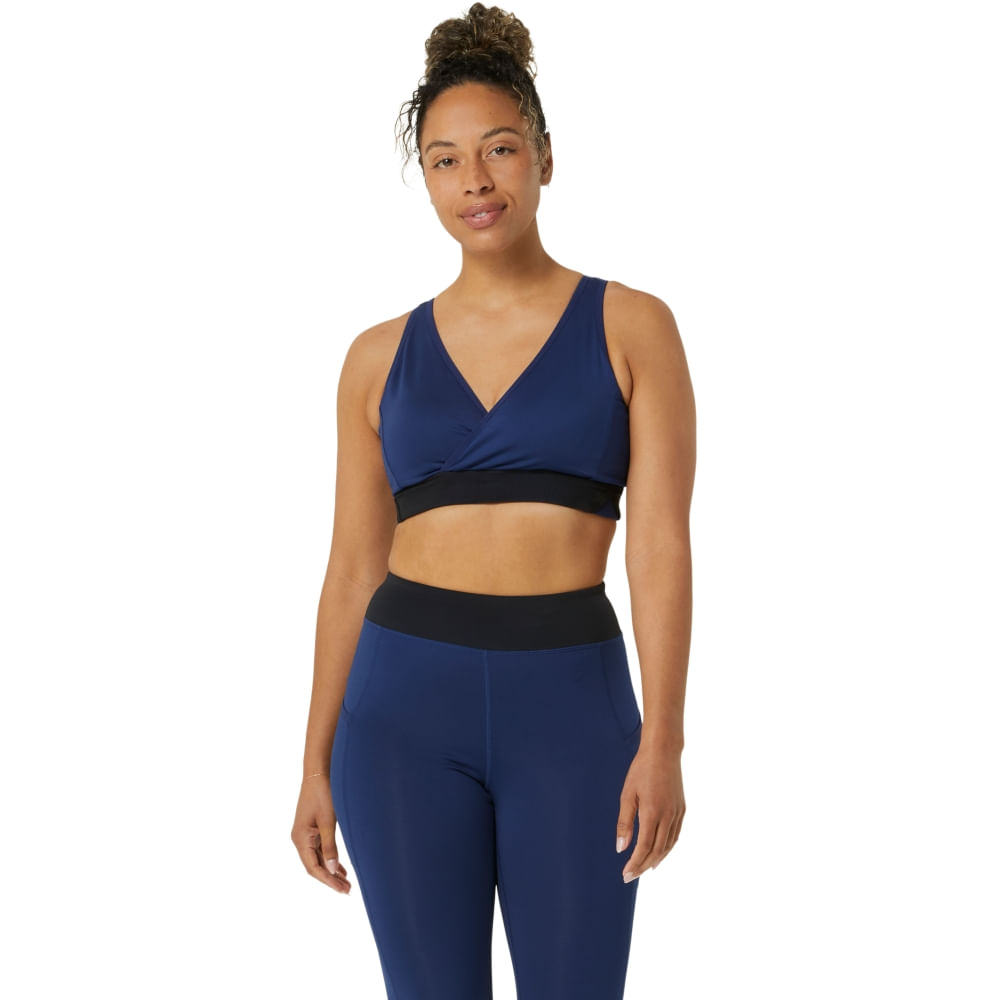 Top ASICS Training Mesh Pocket – Feminino – Azul