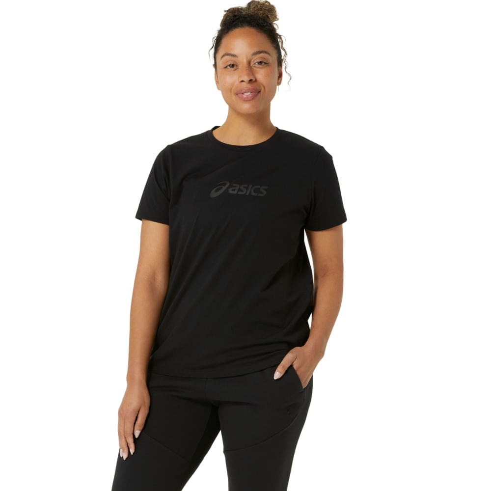 Camiseta ASICS Training Core Logo – Feminino – Preto