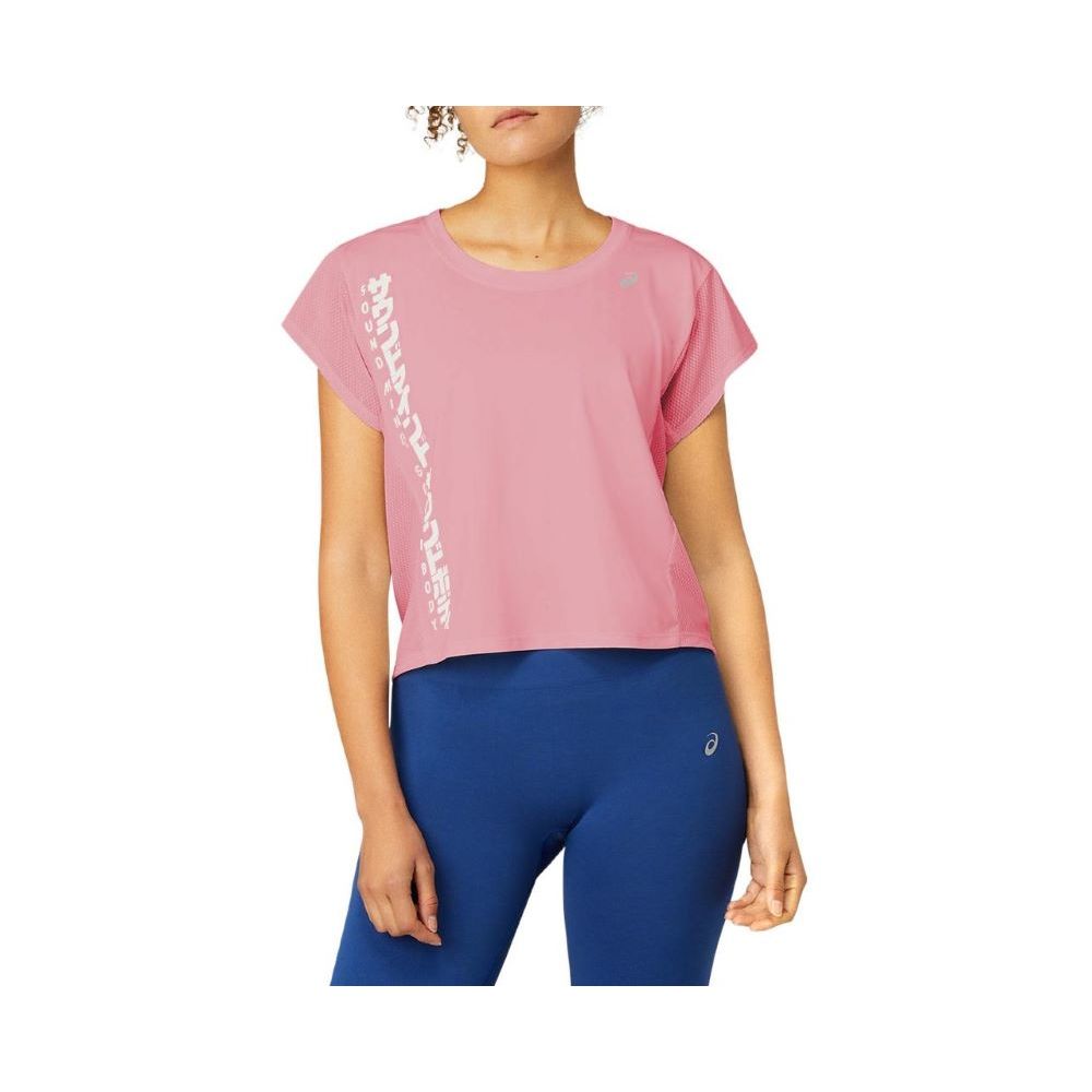 Camiseta ASICS Run - Feminina - Rosa