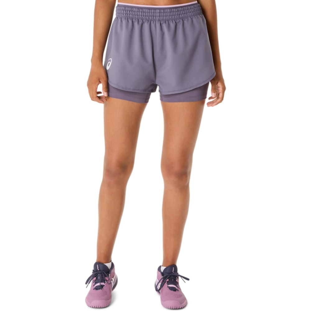 Shorts ASICS Match - Feminino - Roxo - tam: GG