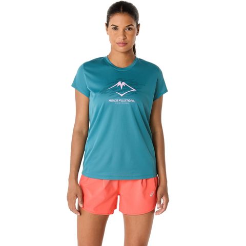 Camiseta Asics Fujitrail Logo - Feminino - Azul — ASICS