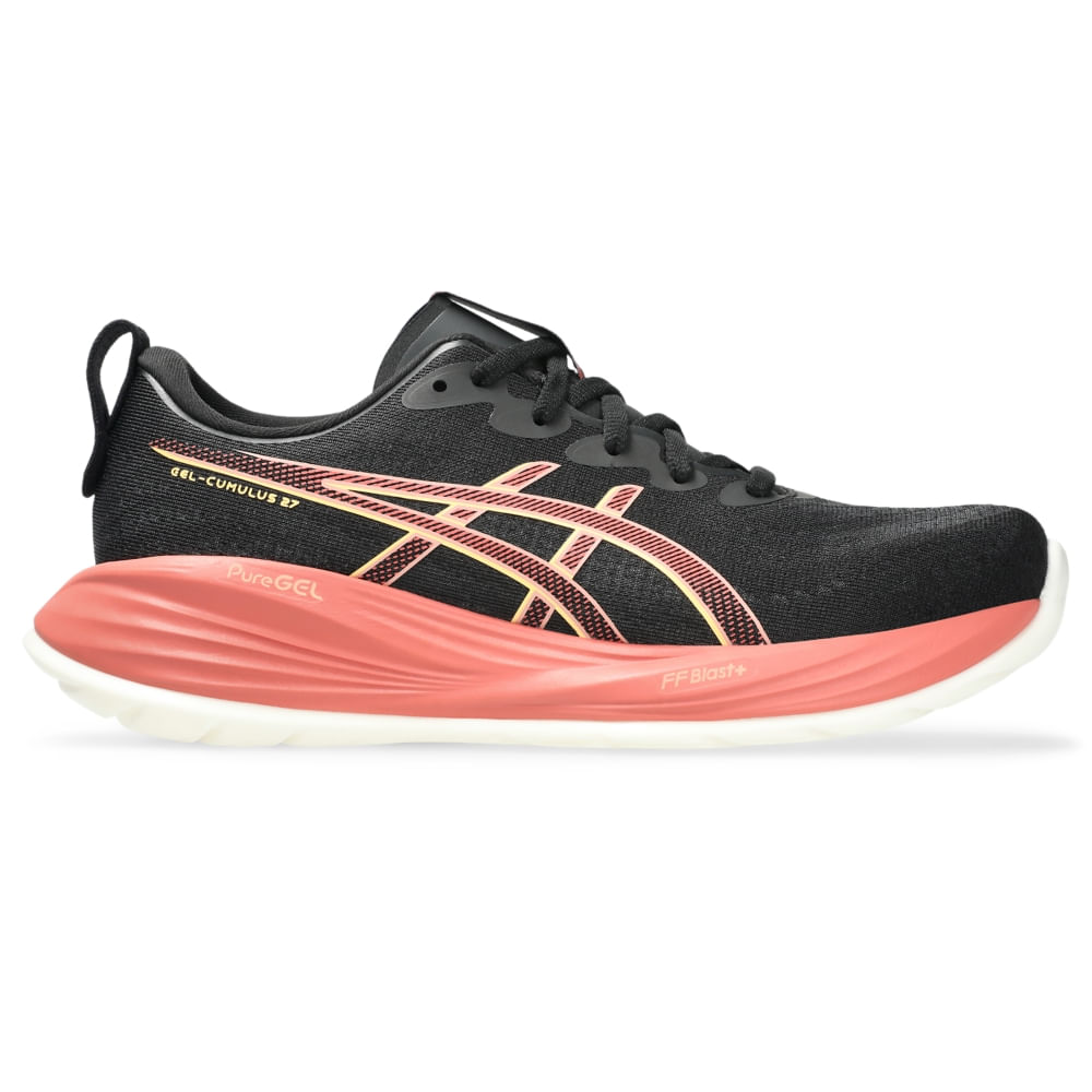 Tênis ASICS GEL-Cumulus 27 - Feminino - Preto/Laranja - tam: 34 Menor preço em Tênis ASICS GEL-Cumulus 27 - Feminino - Preto/Laranja - tam: 34