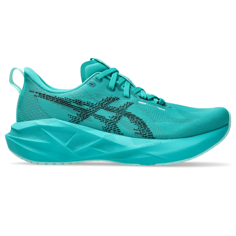 Tênis ASICS Novablast 5 – Feminino – Verde/Preto