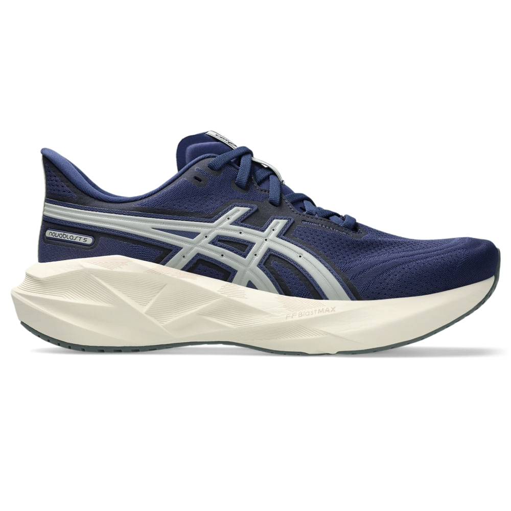 Tênis ASICS Novablast 5 Atc - Masculino - Azul/Cinza