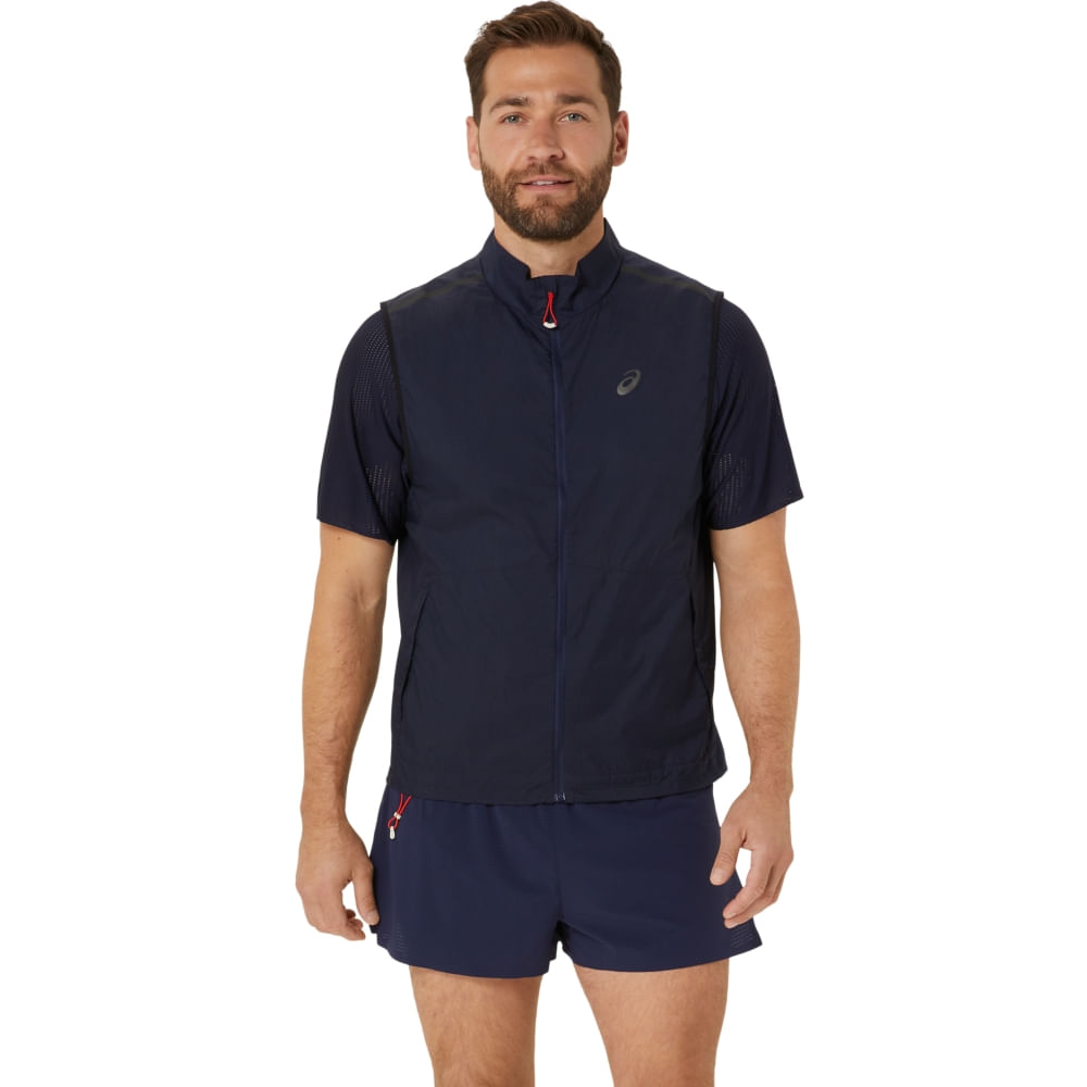 Colete ASICS Metarun Packable - Masculino - Azul - tam: G