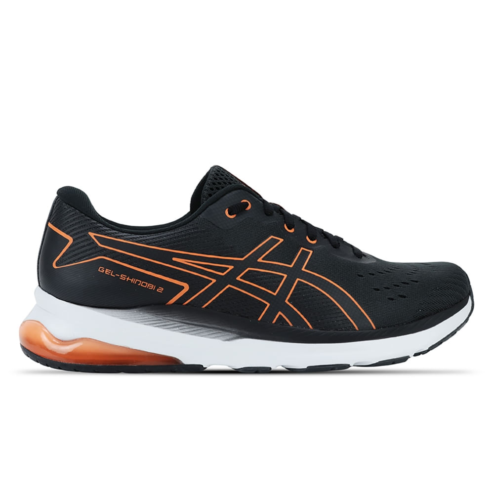 Tênis ASICS GEL-Shinobi 2 - Masculino - Cinza/Laranja