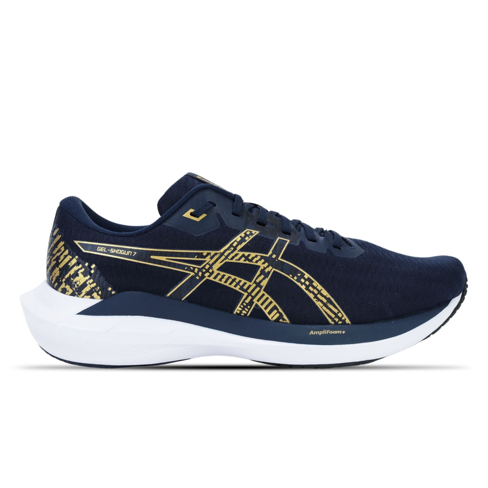 Tênis ASICS GEL-Shogun 7 – Masculino – Azul/Dourado