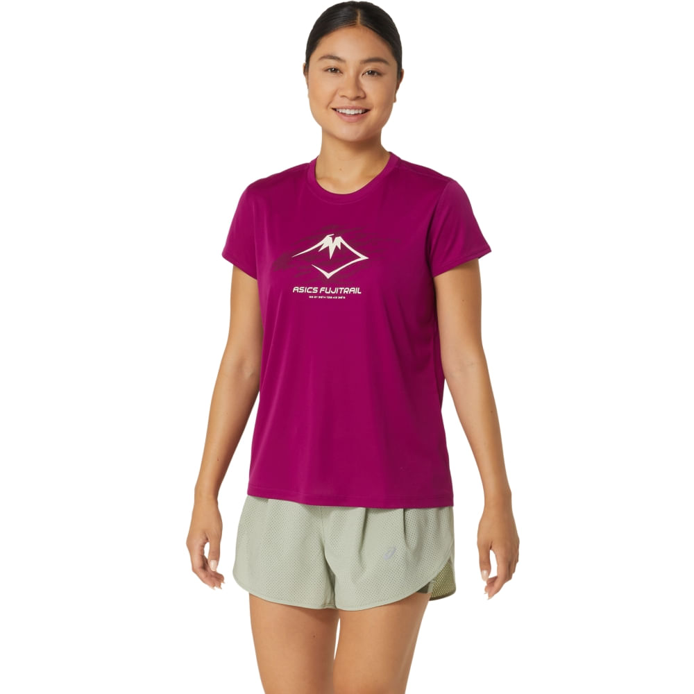 Camiseta ASICS Fujitrail Logo - Feminino - Roxo