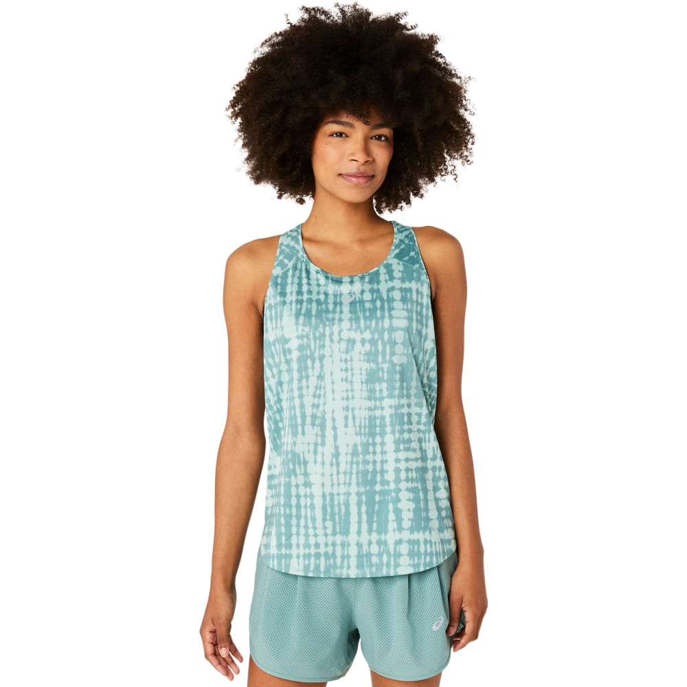 Regata ASICS Road All Over Print – Feminino – Verde