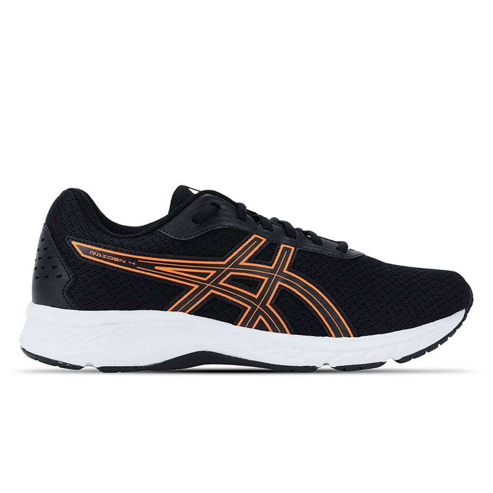 Tênis ASICS Raiden 4 - Masculino - Preto/Laranja