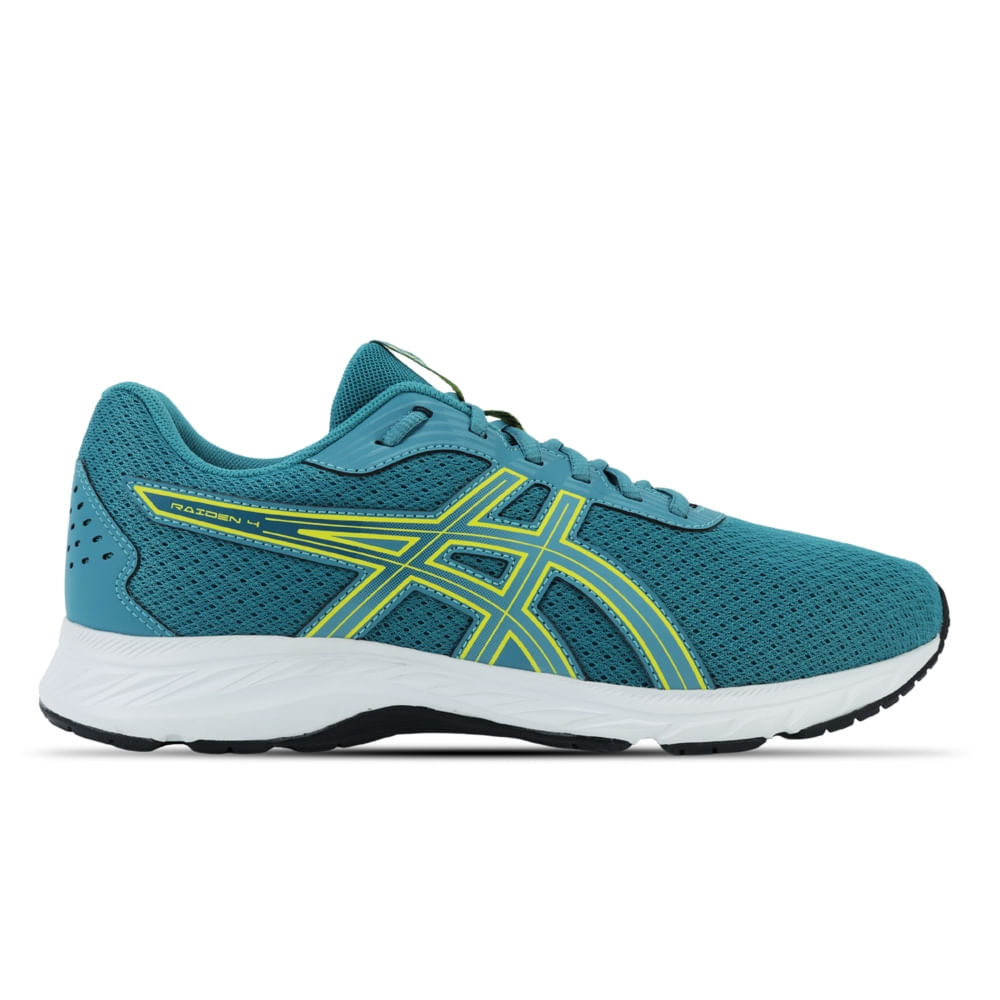 Tênis ASICS Raiden 4 - Masculino - Azul/Amarelo