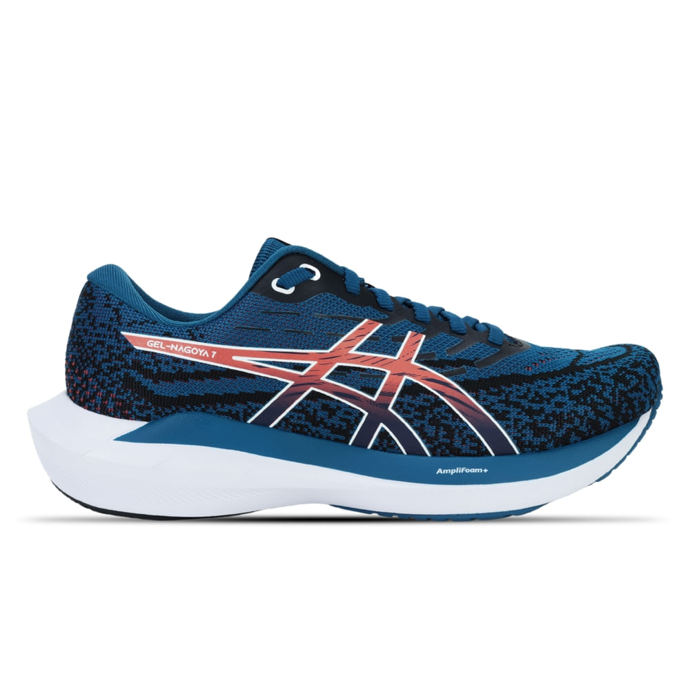 Tênis ASICS GEL-Nagoya 7 - Masculino - Azul/Vermelho