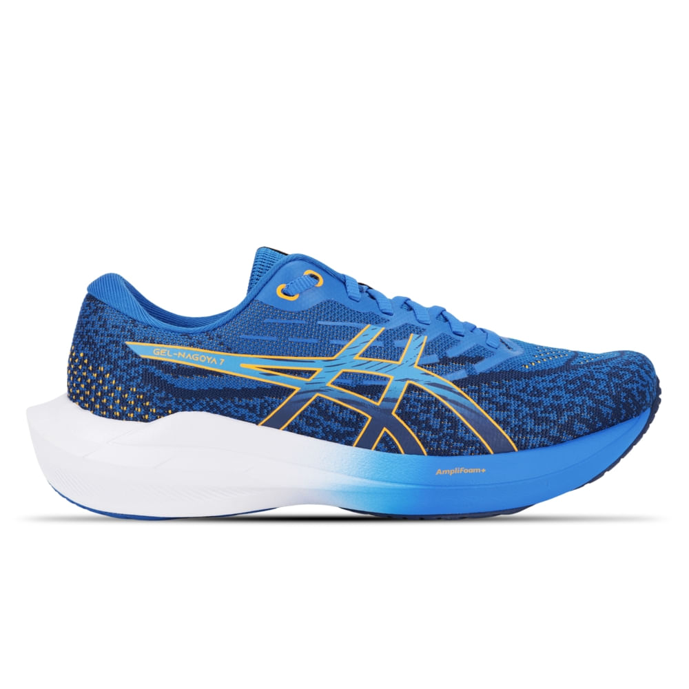 Tênis ASICS GEL-Nagoya 7 - Masculino - Azul/Laranja
