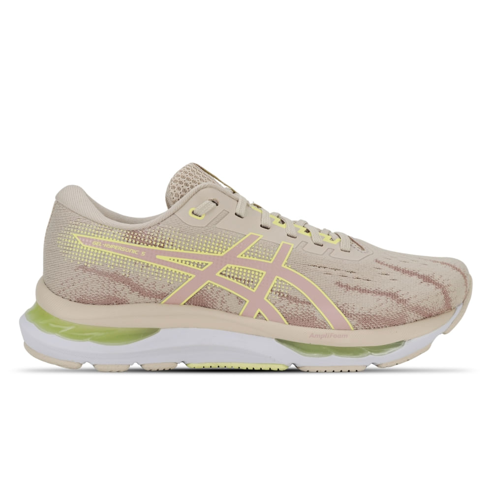 Tênis ASICS GEL-Hypersonic 5 - Feminino - Bege/Amarelo