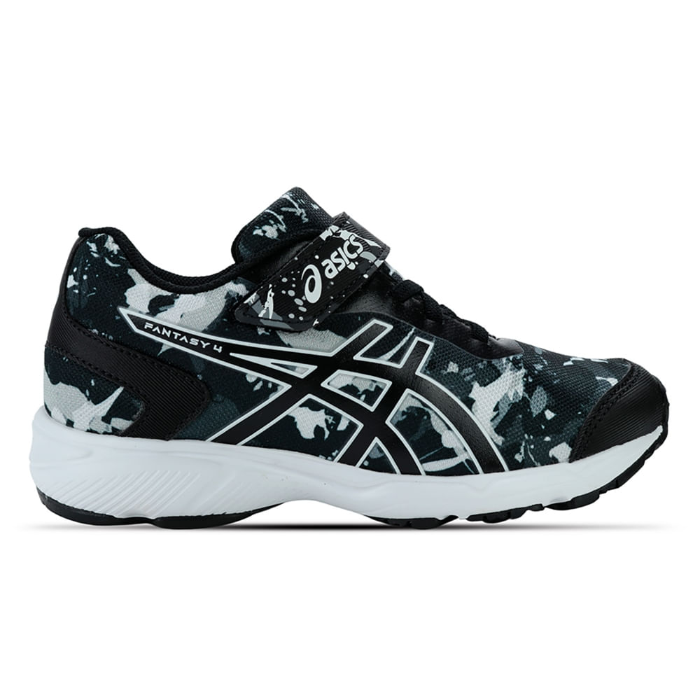 Tênis ASICS Fantasy 4 - Infantil - Preto/Branco